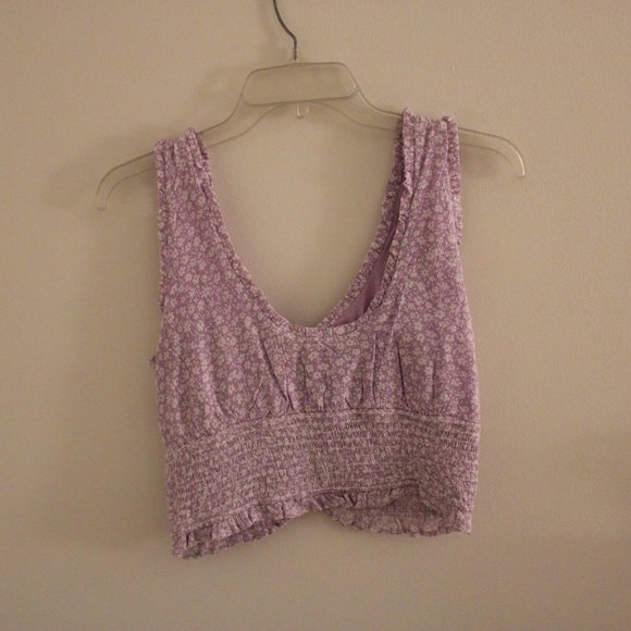 TILLY'S Sky & Sparrow Women's Ditsy Floral Lace Up Peplum Tank - Picture 2 of 4